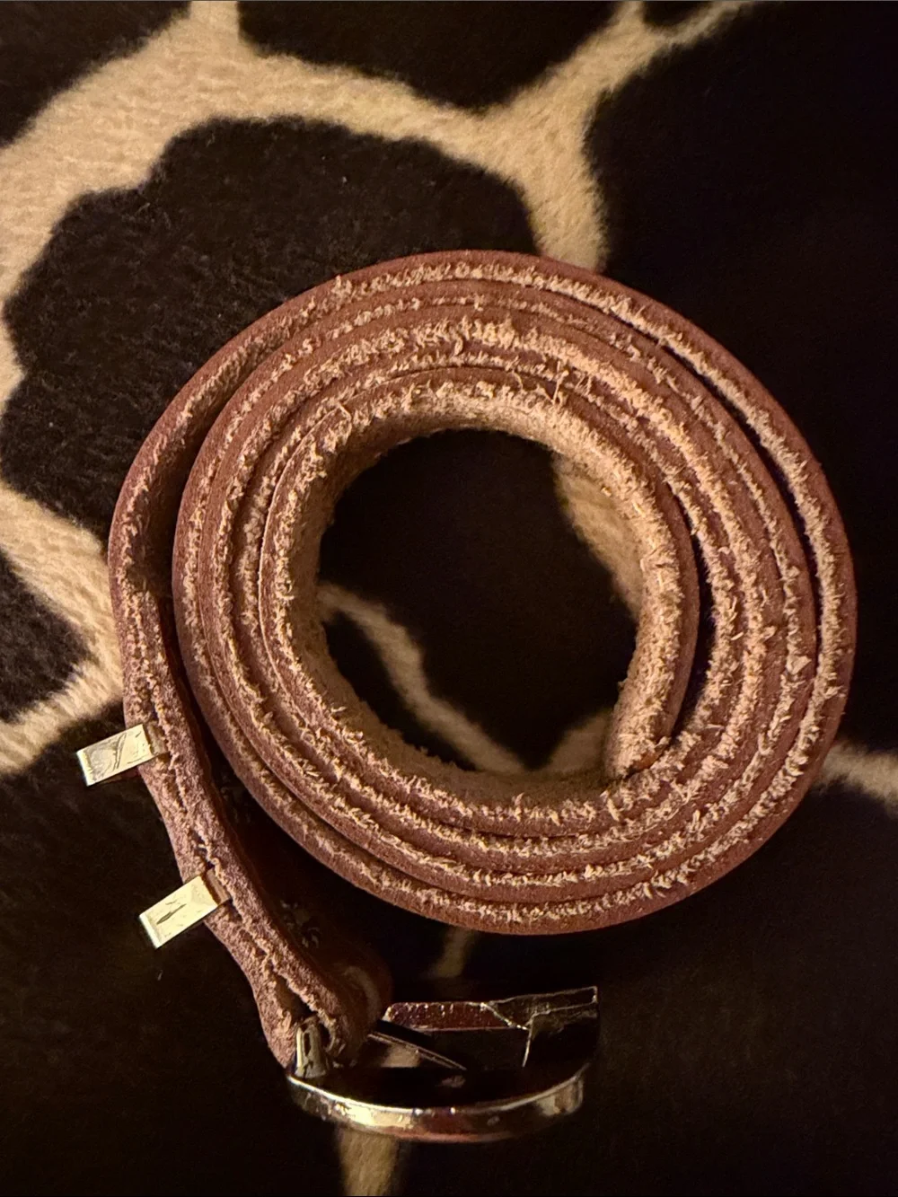 Vintage 80’s Brown Leather Belt